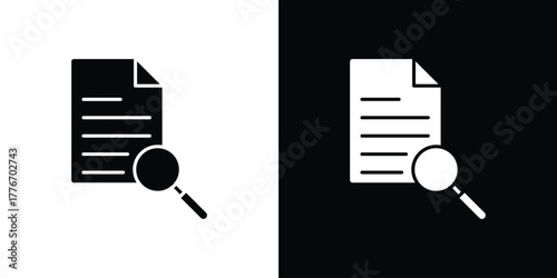 Research icon line art editable stroke and solid collection for app design