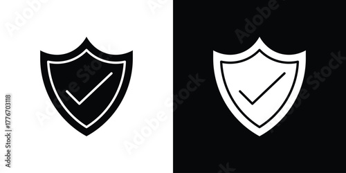 Safe icon line art editable stroke and solid collection for app design