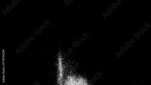 Powder impact in slow motion