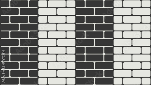 Alternating black and white brick pattern creating a visually interesting and modern background look
