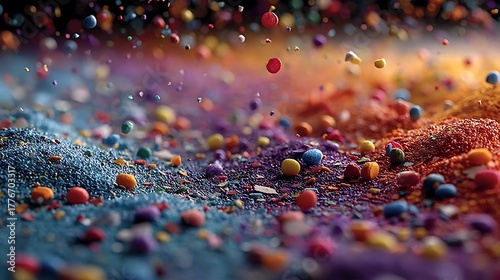 Bright festive celebration confetti artwork high resolution image