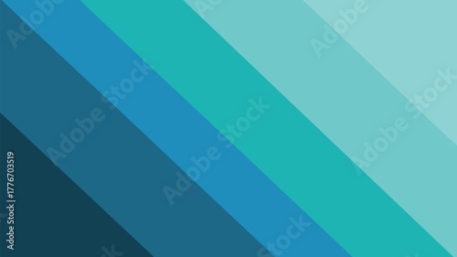 Abstract background with diagonal stripes in shades of blue and teal color palette design art concept