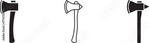 axe vector icon silhouette on white background