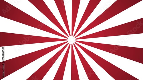 Red sunburst pattern isolated on white background