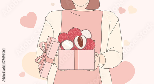 A Gift Of Exotic Lychees Presentation: Sweetness And Romance Illustrated For You