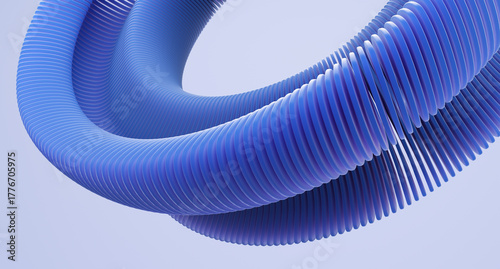 Fototapeta Naklejka Na Ścianę i Meble -  Circle made of glass shapes. 3d rendering.	
