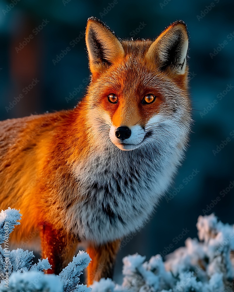 Obraz premium Closeup portrait of wild fox high resolution image