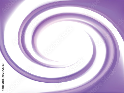 Glossy radial rippled curvy art fond frame. Text space white border. Gel fluid indigo creme caramel surface. Appetizing yogurt of juicy fruits light lavender color: grape, currant, mulberry, bilberry