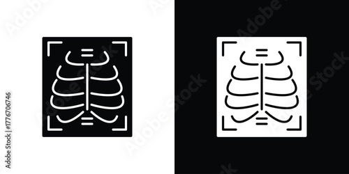 X ray icon line art editable stroke and solid collection for app design