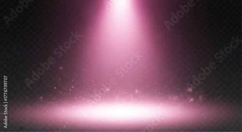 A captivating beam of pink light descends from above, illuminating a luminous haze, a stunning visual effect with a soft, ethereal quality.  vector illustration