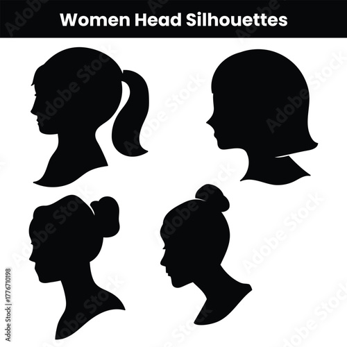 Woman Profile Silhouettes