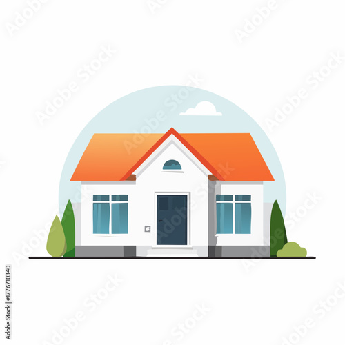 Home exterior - suburban house with front yard and porch