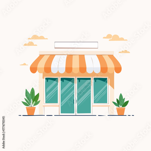Small business storefront - local shop for retail 