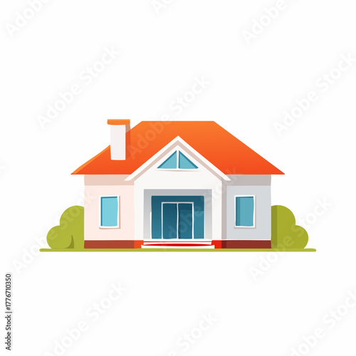 Home exterior - suburban house with front yard and porch