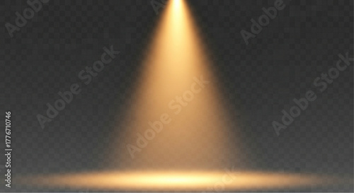 A single beam of warm, golden light pierces through a shadowy, abstract background, creating a sense of drama and highlighting a sense of anticipation.  vector illustration