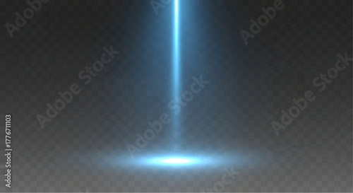 A mesmerizing beam of ethereal light descends from above, casting a luminous glow, offering a striking display of vibrant energy and captivating radiance. vector illustration