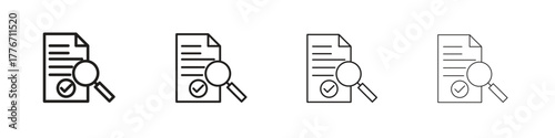 Audit icon. Vector isolated pictograms.