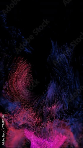 Looped Abstract Particles Background with Optical Fiber Effect