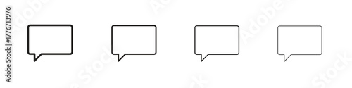 Chat bubble icon. Vector isolated pictograms.