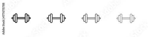 Dumbbell icon. Vector isolated pictograms.