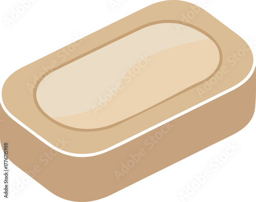 Vector illustration of a soap isolated on transparent background