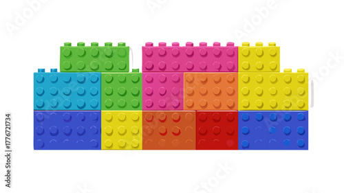 Colorful building blocks toy bricks for kids construction play fun creative imagination childhood development game 100