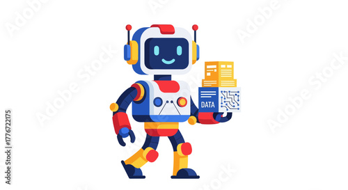 A Cheerful Robot Marching Towards The Future Delivering Data And Technology Innovations