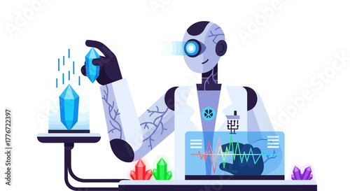 A Robotic Scientist Handling Crystals, Exploring Scientific Discovery and Technological Innovation