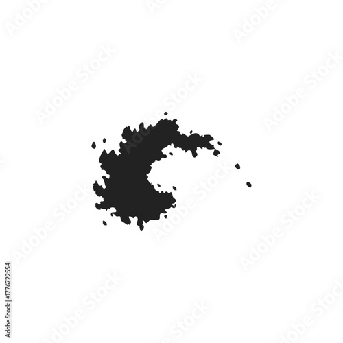 splash of black liquid