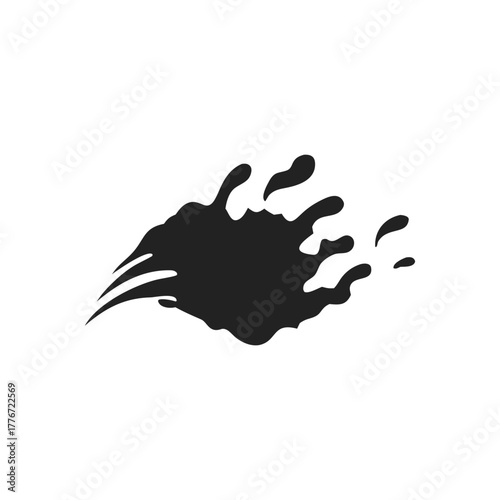 splash of black liquid