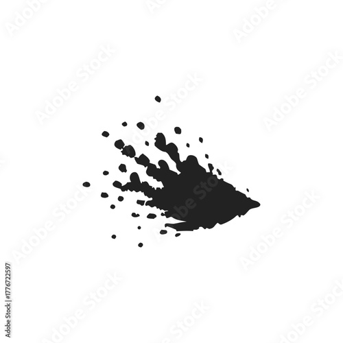 splash of black liquid