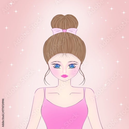 girl in pink