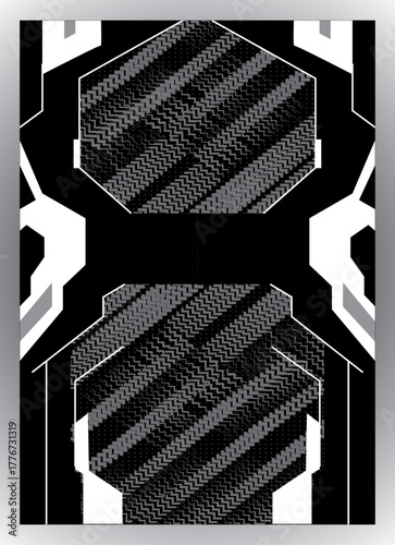 Dark Industrial City Skyline Grunge Pattern Vector - Urban Sportswear Jersey Template