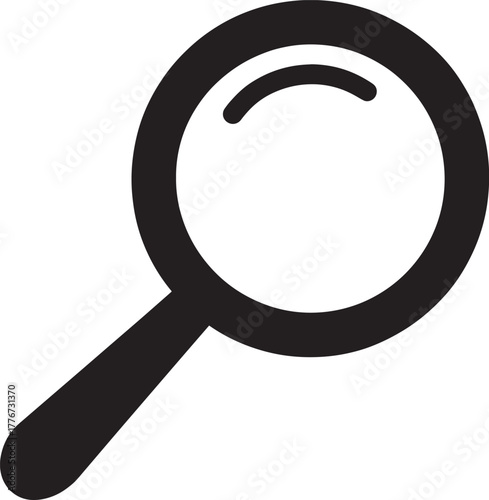 Search Tool Symbol, Zoom and Exploration Vector Illustration, Magnifying Glass Icon,