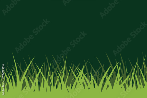 grass blades seamless vector background green nature pattern for design