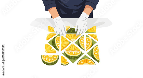 Creative Arrangement Of Exotic Fruits Creating Innovative Food Designs Composition