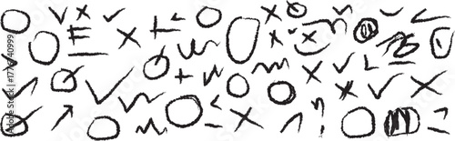 Collection of Hand Drawn Symbols and Markings for Design Concepts