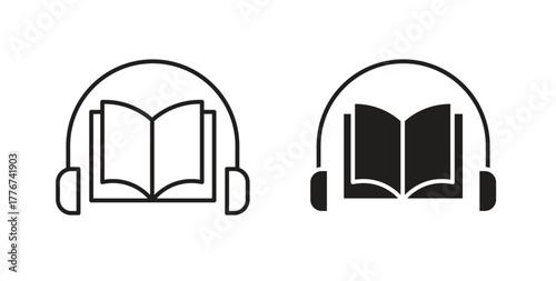 Audiobook icon isolated vector Illustration. Vector pictogram for web and app