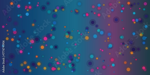 Vibrant confetti shower on gradient backdrop