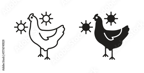 Avian Influenza icon isolated vector Illustration. Vector pictogram for web and app