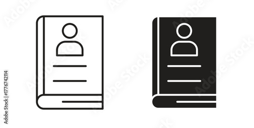 Biography icon isolated vector Illustration. Vector pictogram for web and app
