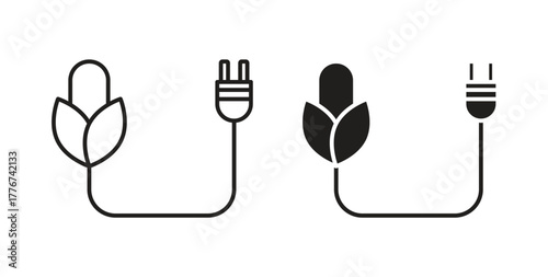 Biomass energy icon isolated vector Illustration. Vector pictogram for web and app