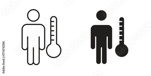 Body temperature icon isolated vector Illustration. Vector pictogram for web and app