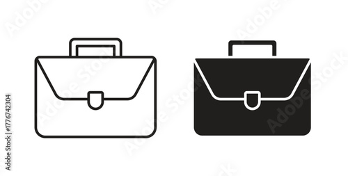 Briefcase icon isolated vector Illustration. Vector pictogram for web and app