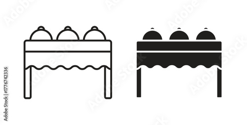 Buffet icon isolated vector Illustration. Vector pictogram for web and app