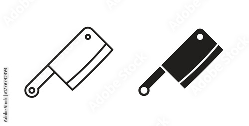 Butcher knife icon isolated vector Illustration. Vector pictogram for web and app