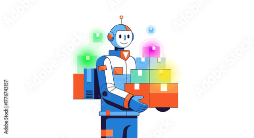 Delivery Robot Performing Efficient Logistics and Automated Shipping Processes