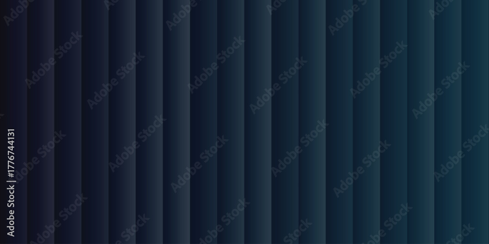 Obraz premium Dark blue and teal vertical stripes gradient banner