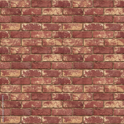 Vintage Red Rustic Brick Wall Digital Paper Dollhouse Miniatures | Old Brick Background fo Junk Journal Scrapbook Decoupage