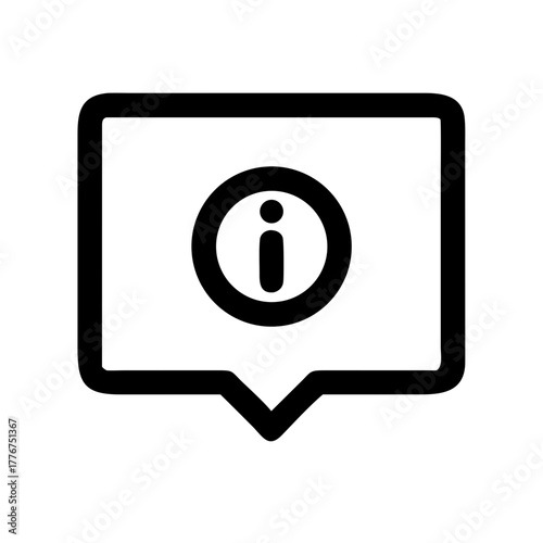 info icon, comment icon, information bubble, help message icon, feedback symbol, notification info, chat info button, message info icon, user assistance icon, support tooltip, informational message, i